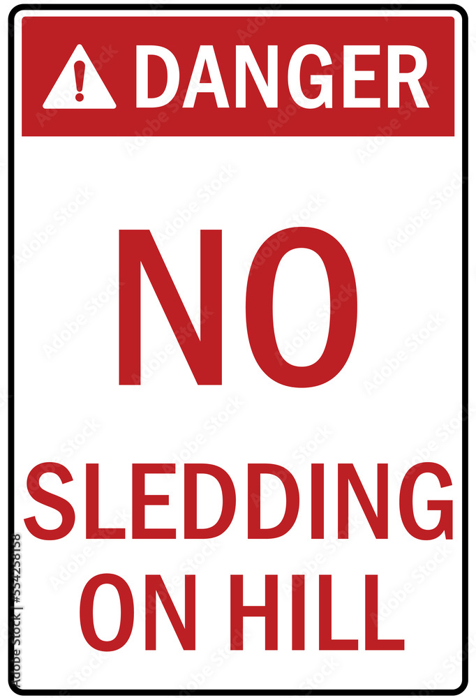 Fototapeta premium Ice and snow warning sign and labels