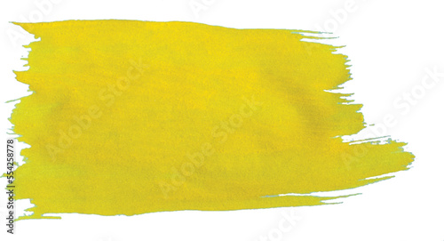 Watercolor brush stroke.Yellow colour. Warm tones. High quality vector illustration. 