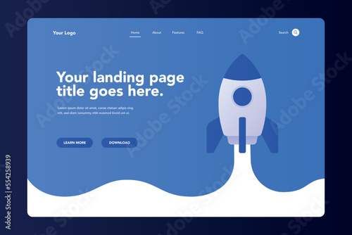 Rocket Launch Landing Page