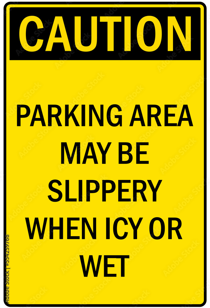 Ice and snow warning sign and labels Ice and snow warning sign and labels