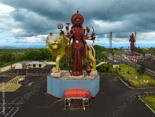 Grand bassin is a relegious place for meditation, pray and relax. Famous touristical destination in Mauritius island.  More hidu gods statue in this place photo