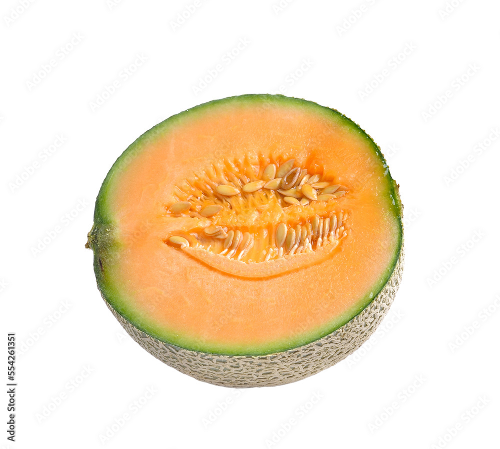 Fresh ripe melon on transparent png Fresh ripe melon on transparent png