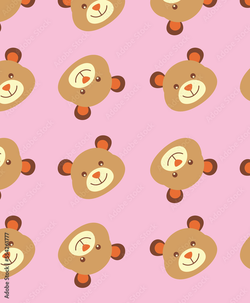 seamless pattern with funny animals