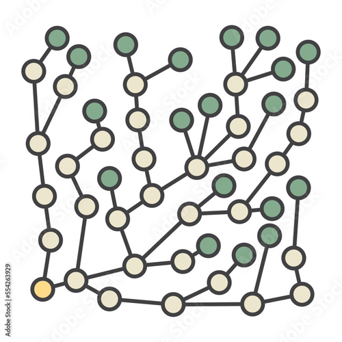 Decision Tree Diagram  -   predictive model visualization of possible consequences  . photo