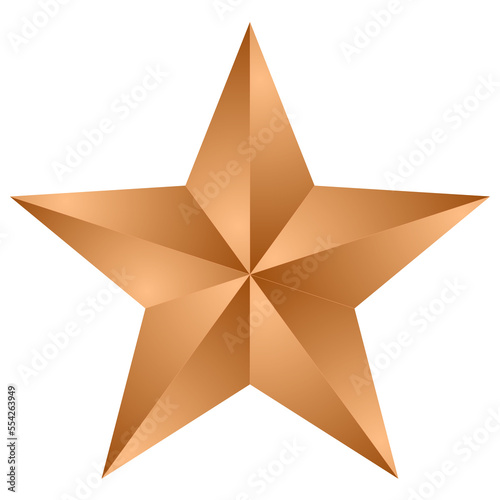 PNG 3d bronze star