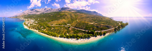 Beautiful landscape of Croatia, Croatia coast, sea and mountains. Panorama