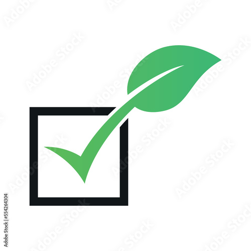 Green Leaf Check Mark Box