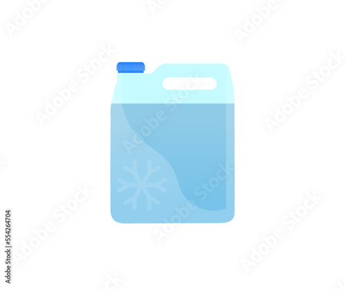Antifreeze coolant to car 5-liter canister icon design. Antifreeze, Coolant. Car maintenance. Canister of windshield washer. Washer fluid. Antifreeze coolant vector design and illustration.
