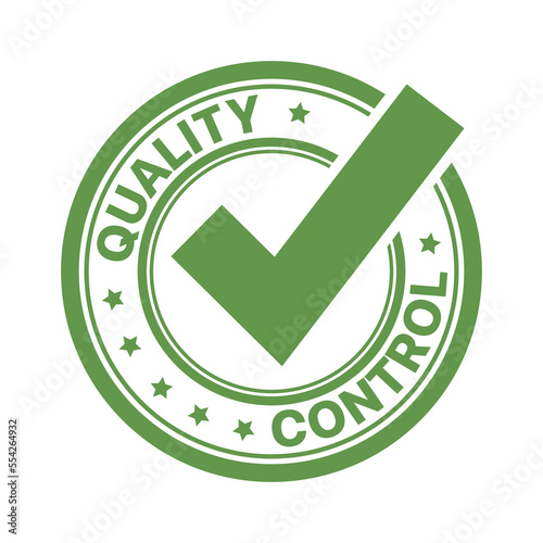 Quality Control Approved Seal Stamp Green Flat