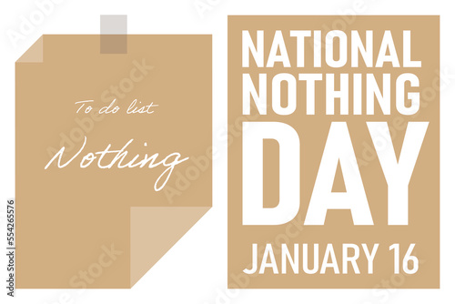 National Nothing Day background.