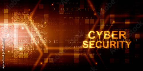 2d illustration abstract Cyber security 