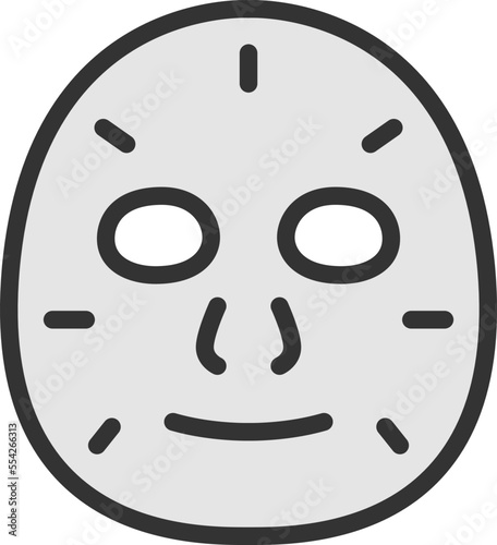 フェイスパックアイコン（カラー）のイラスト