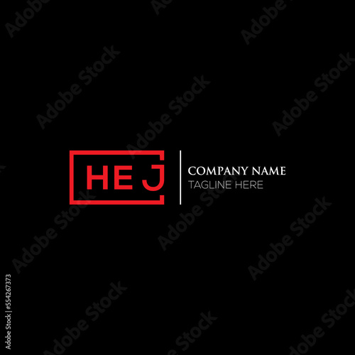 HEJ letter logo design on black background. HEJ creative initials letter logo concept. HEJ letter design. HEJ letter design on white background. HEJ logo vector.
