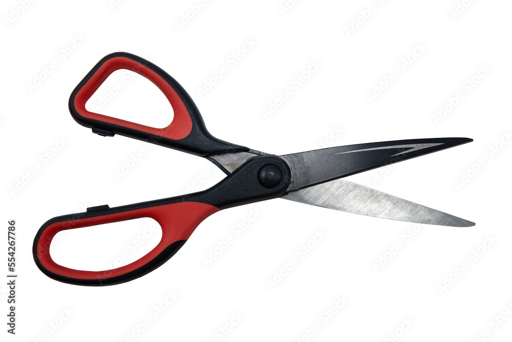 Stationery office scissors on a white background. scissors isolate Stationery office scissors on a white background. scissors isolate