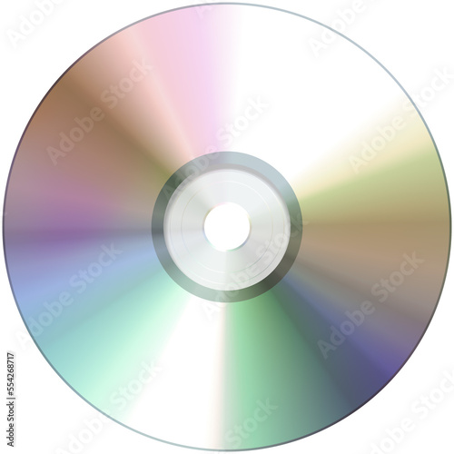 Isolated retro compact disc (CDs), digital video discs (DVD) or CD-ROM. Vintage 90s and 2000s computer technology, music or film media concept graphic or background. 3D illustration. photo