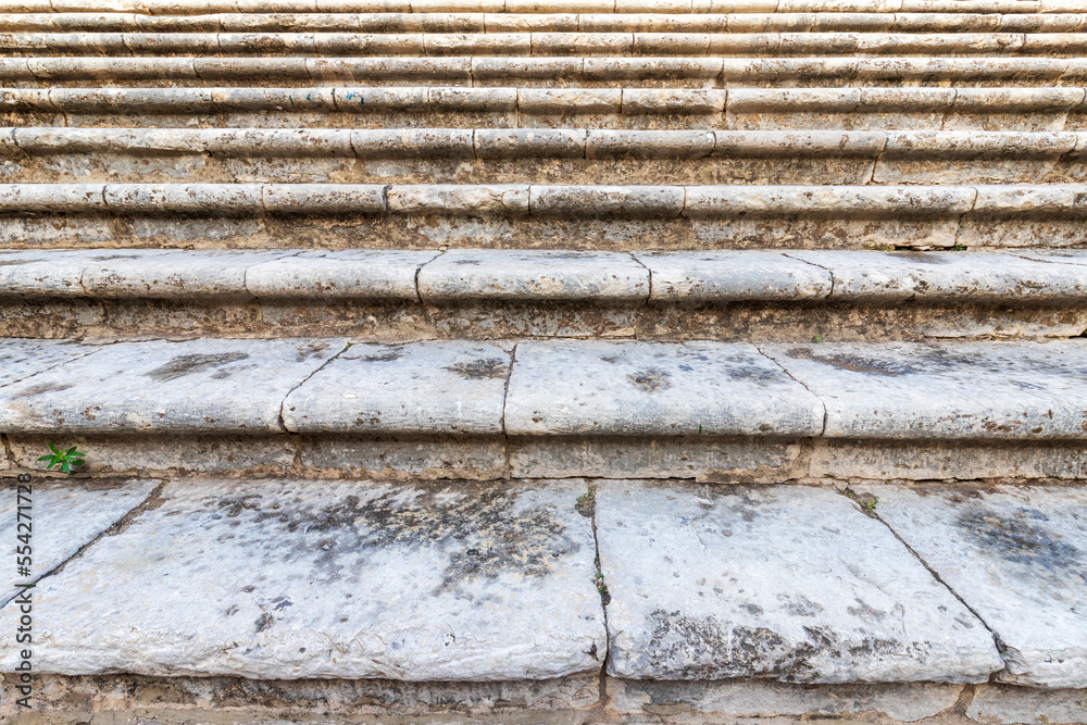 Close-up of old stone steps of the stairs. Close-up of old stone steps of the stairs.