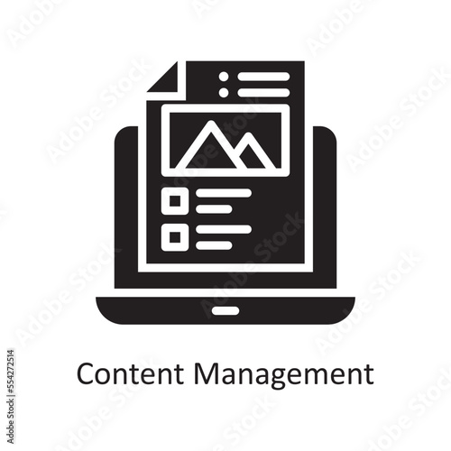 Content Management Vector Solid Icon Design illustration. Business and Finance Symbol on White background EPS 10 File