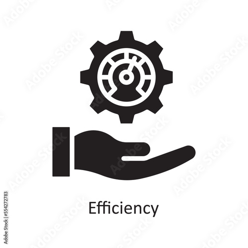 Efficiency Vector Solid Icon Design illustration. Business and Finance Symbol on White background EPS 10 File
