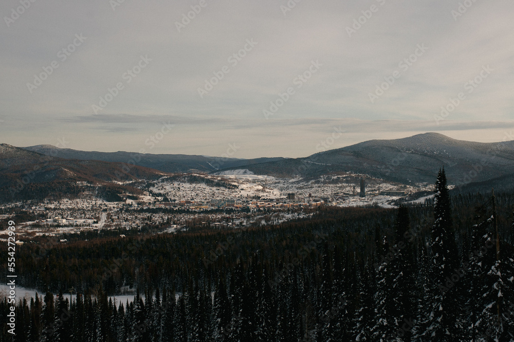 view of the city from the mountain view of the city from the mountain