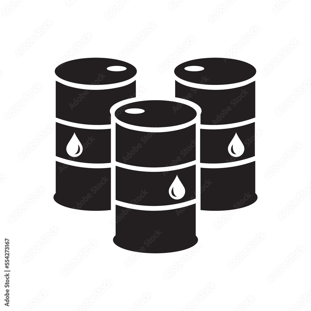 Oil icon. Oil drum containers. Oil industry. Vector icon isolated on white background. Oil icon. Oil drum containers. Oil industry. Vector icon isolated on white background.