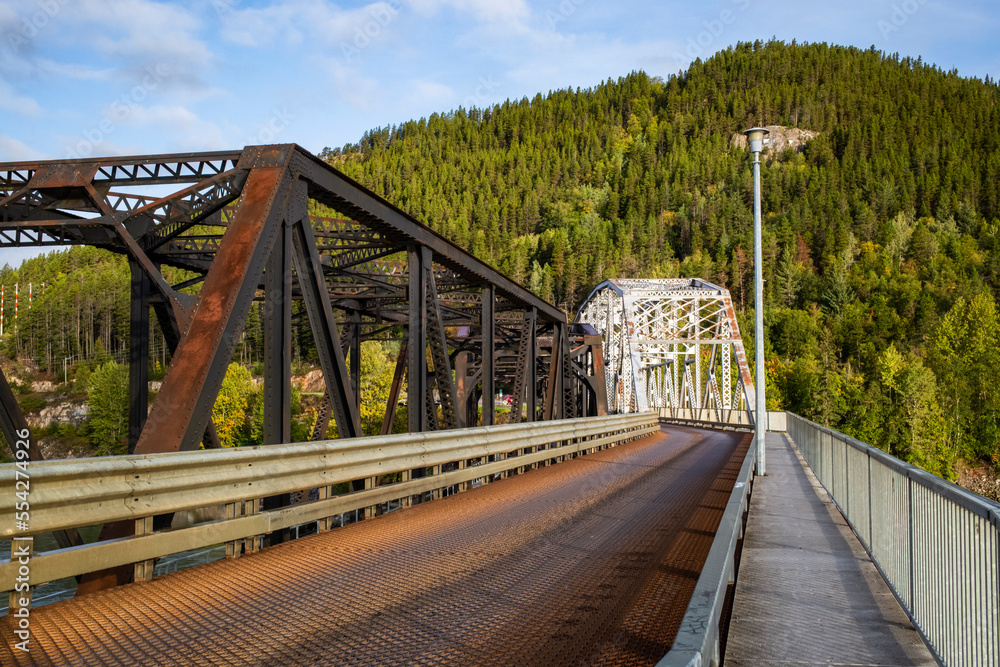 Old and new Skeena bridges going over Skeena River; Terrace, British Columbia, Canada Old and new Skeena bridges going over Skeena River; Terrace, British Columbia, Canada