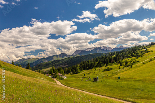 Dolomiti Alps in Alta Badia landscape view © alanstix64