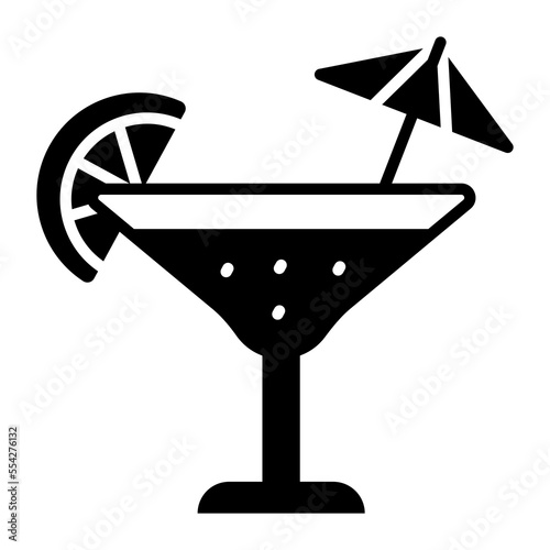 An icon of cocktail in modern and trendy style