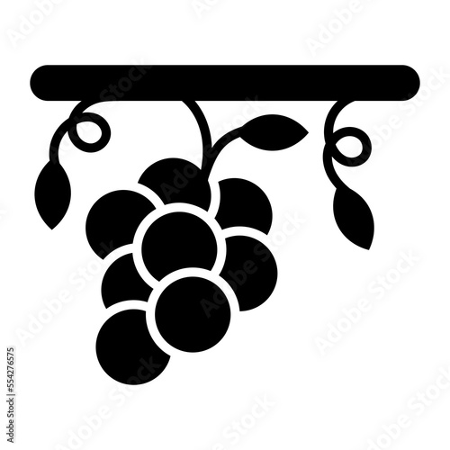 An icon of grapes, antioxidant fruit