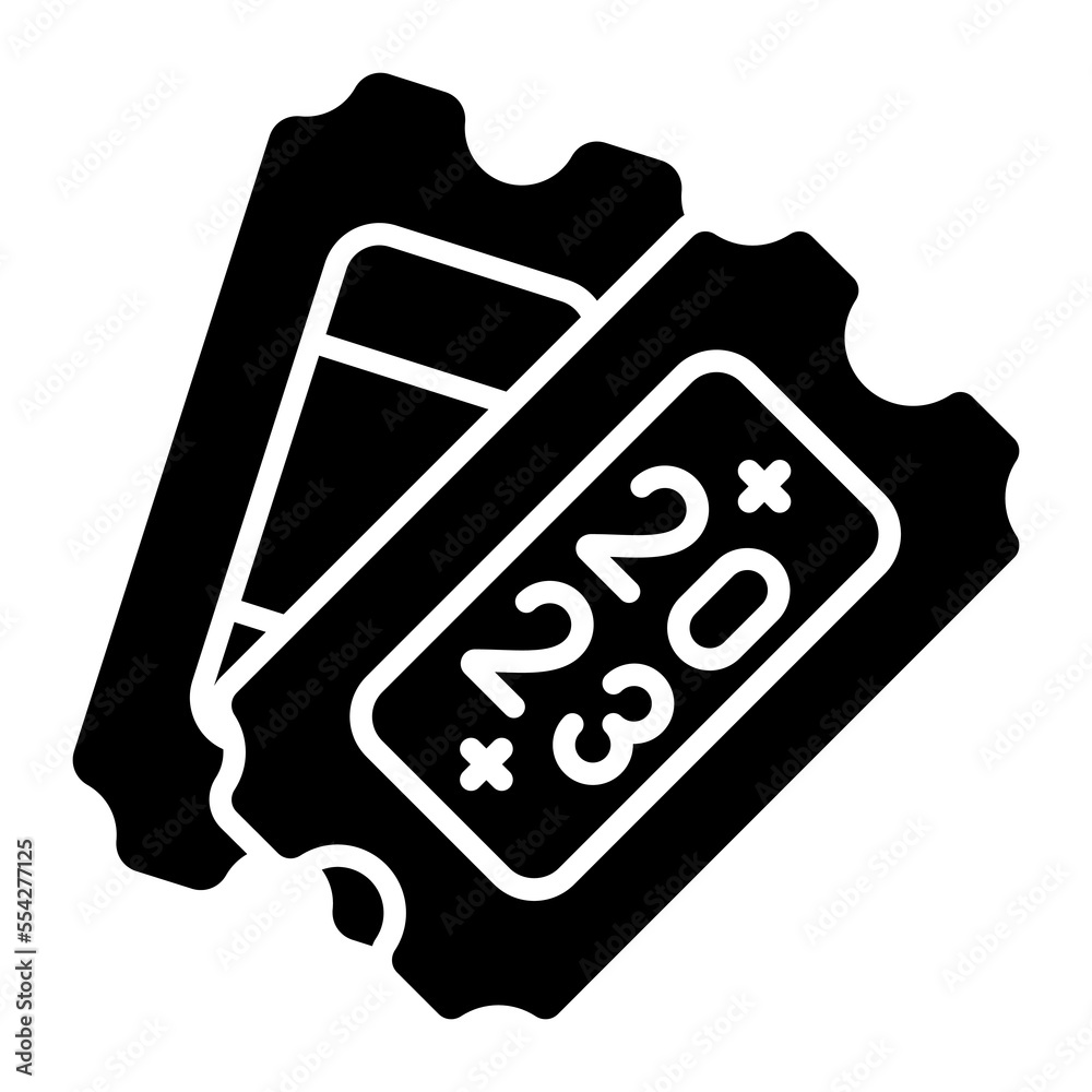 New year 2023 tickets vector icon in modern style New year 2023 tickets vector icon in modern style