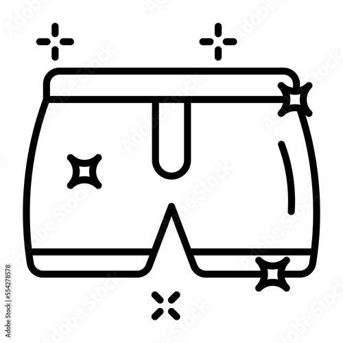 An editable icon of underwear in modern style, beachwear