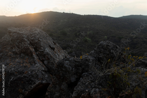sunset in the mountains