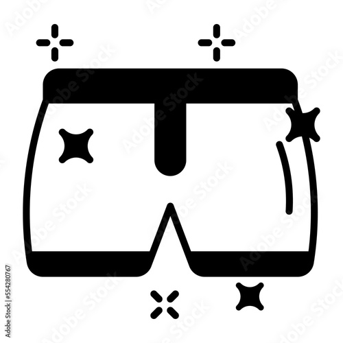 An editable icon of underwear in modern style, beachwear