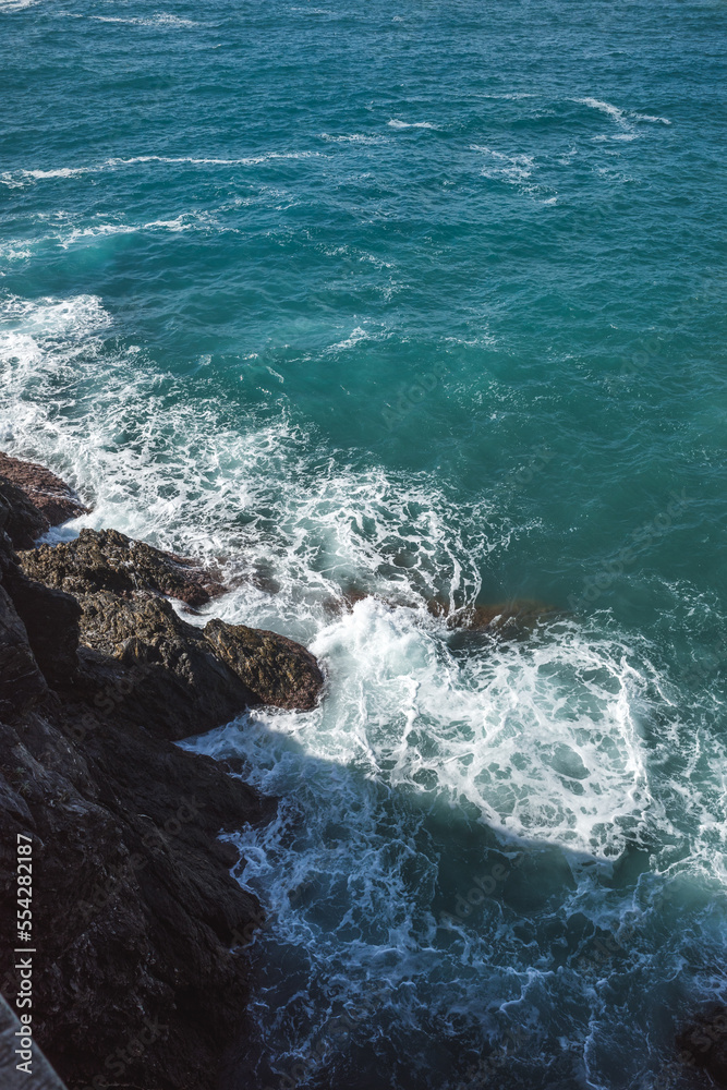 italy ocean rocks overlook