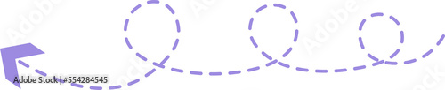 Dashed line arrow