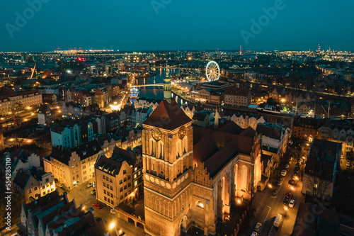 gdansk city at night 