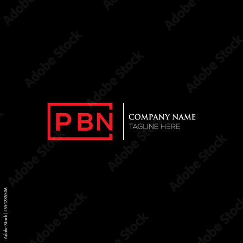 PBN letter logo design on black background. PBN creative initials letter logo concept. PBN letter design. PBN letter design on white background. PBN logo vector.
 photo