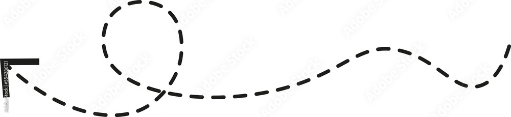 Dashed line arrow Dashed line arrow