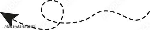 Dashed line arrow