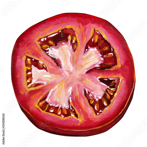 tomato slice painting