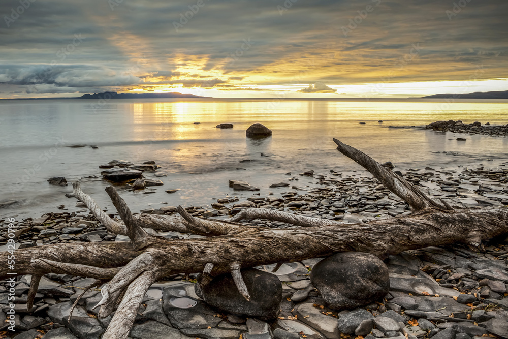 The Sleeping Giant in Lake Superior at sunrise; Thunder Bay, Ontario, Canada The Sleeping Giant in Lake Superior at sunrise; Thunder Bay, Ontario, Canada
