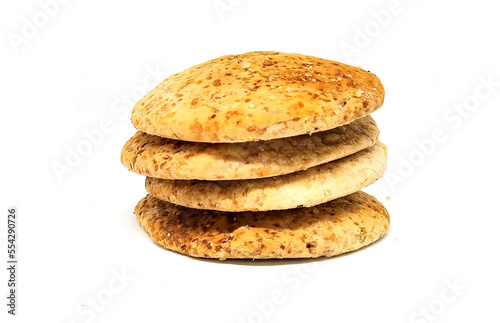 Traditonal bakarkhani biscuit flat bread from Dhaka Bangladesh during the time of Mughal rule and now eaten throughout the rest of the Indian subcontinent. Bakarkhani