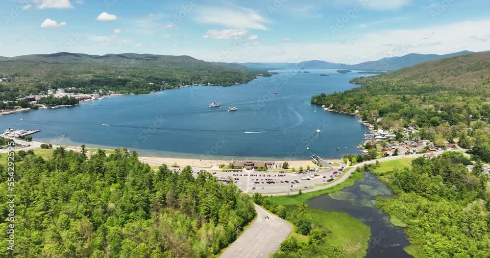 Scenic summer aerial video of the south end of Lake George, NY, Million Dollar Beach State Park, June 30, 2022
Scenic summer aerial video of the south end of Lake George, NY, Million Dollar Beach State Park, June 30, 2022
