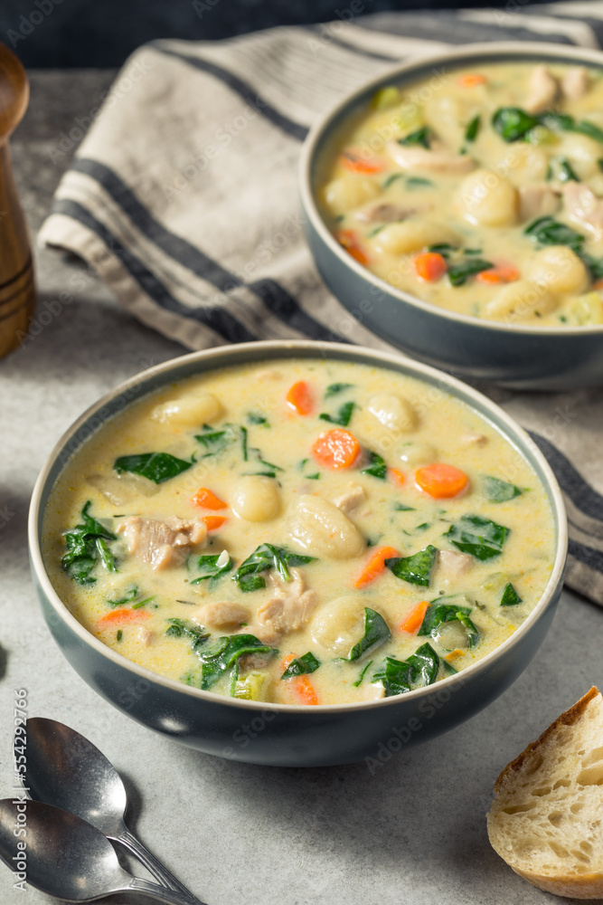 Homemade Creamy Chicken Gnocchi Soup