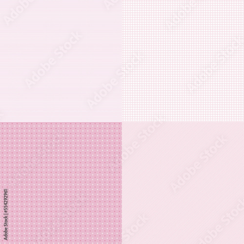 Set of romantic patterns with hearts