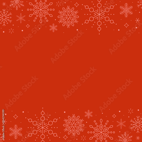 Red square background for Christmas and New Year design. Banner stock illustration