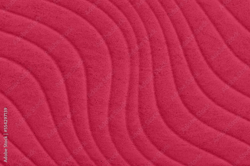 Fototapeta premium Wavy background. Luxury interior wall decoration or panel pattern. Trendy magenta background of abstract waves. Elegant wavy textured background. Year color concept.