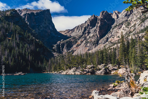 Dream Lake and Hallett Peak in Rocky Mountain National Park, Rocky Mountains; Colorado, United States of America photo