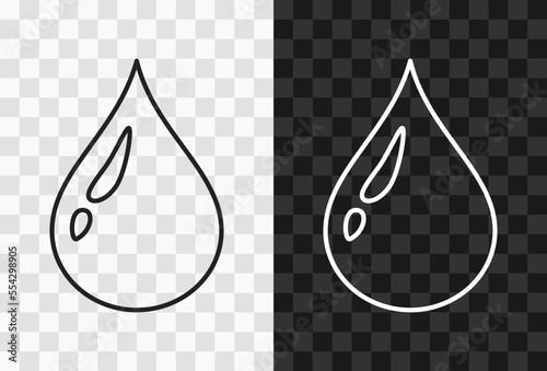 Ph, high quality vector editable line icon. Ph outline icon isolated on dark and light transparent backgrounds for UI design.