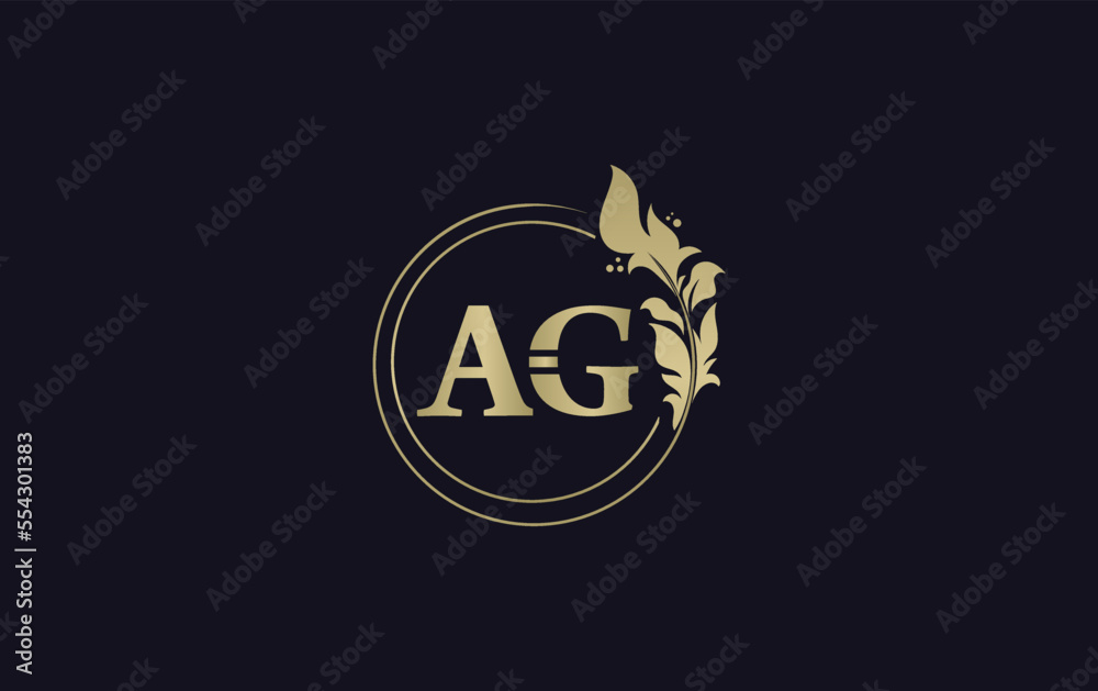 Golden leaf and circle logo design vector. Golden beauty logo and business symbol vector design Golden leaf and circle logo design vector. Golden beauty logo and business symbol vector design