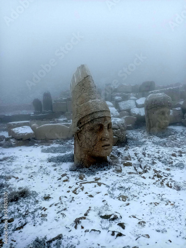 winter photo on nemrut mountain